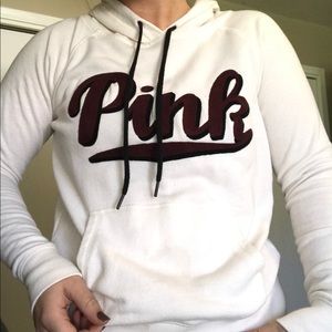 White PINK hoodie